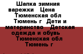 Шапка зимния   варежки › Цена ­ 400 - Тюменская обл., Тюмень г. Дети и материнство » Детская одежда и обувь   . Тюменская обл.,Тюмень г.